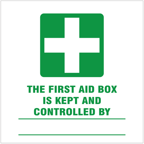 First aid box is kept and controlled by safety sign