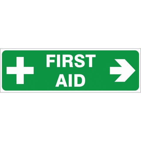 First Aid - ( Right ) safety sign