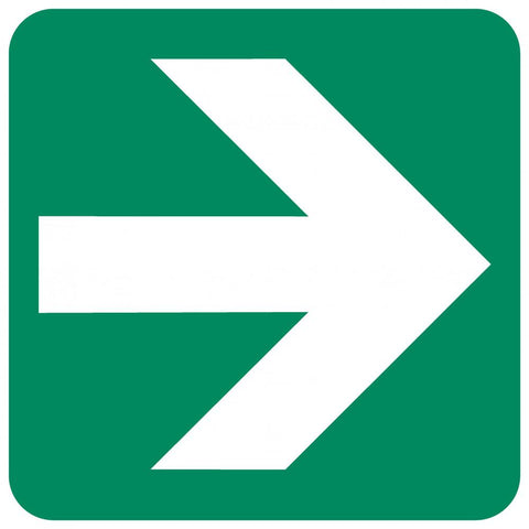 Directional Green Arrow safety sign