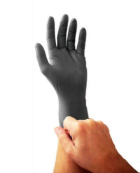 Examination Gloves Nitrile Powder Free - Black - 100/Box