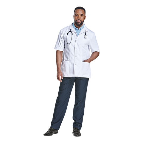 Multifunctional Short Sleeve Lab Coat