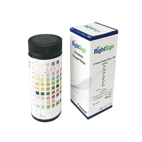 RightSign Urinalysis Test Strips - 10 Parameter (100/Box)