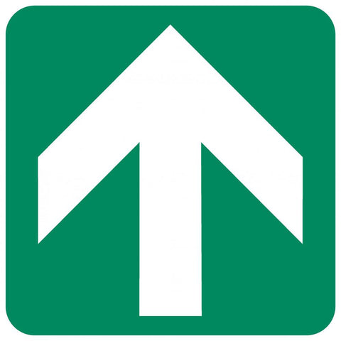 Directional Green Arrow safety sign