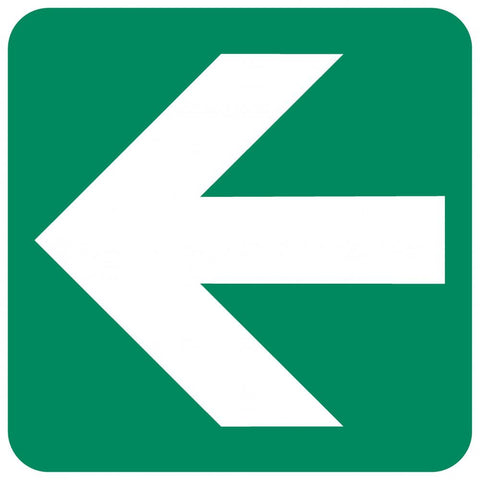 Directional Green Arrow safety sign