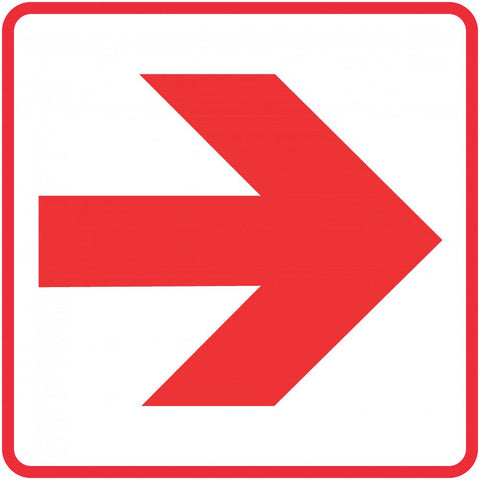 Red Arrow - Location of Fire Fighting equipment safety sign