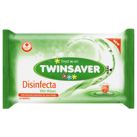 Twinsaver Disinfectant Wet Wipes 40 Pack