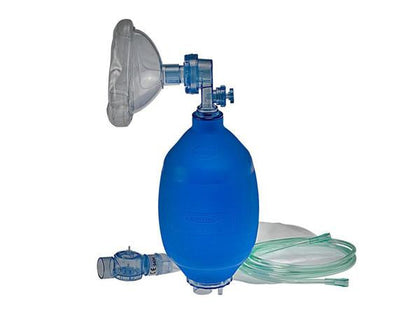 Blue Rubber Resuscitator - Adult