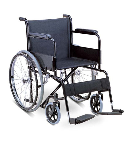 Wheelchair - Steel/Nylon with Fixed Arm/Foot Rests (Basic Model)