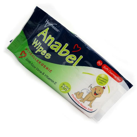 Anabel Alcohol Free Hypoallergenic Wipes (80/Packet)