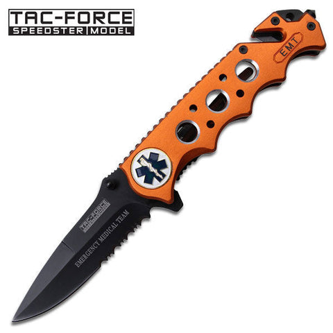 Tac Force Tactical Folding Rescue Knife - TF-611EMO