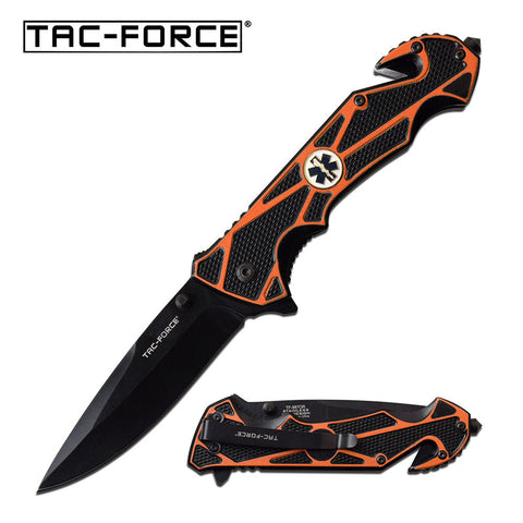 Tac-Force TF-987OR Spring Assisted Rescue Knife