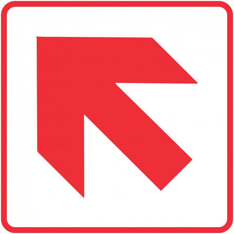 Red Arrow - Location of Fire Fighting equipment safety sign