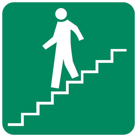 Stairs Going Down (Left) safety sign
