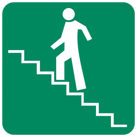 Stairs Going Up (Left) safety sign