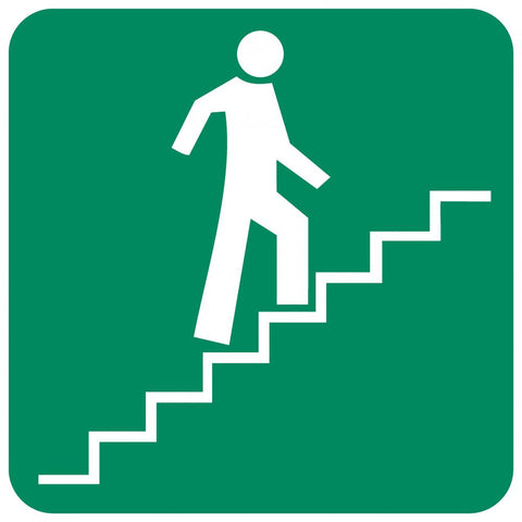 Stairs Going Up (Right) safety sign