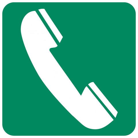 Telephone safety sign